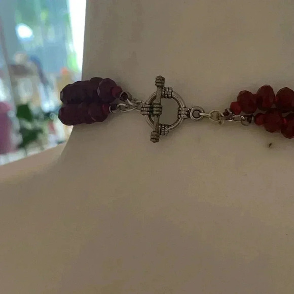 High End Short Beaded Double String Necklace - Picture 5 of 7